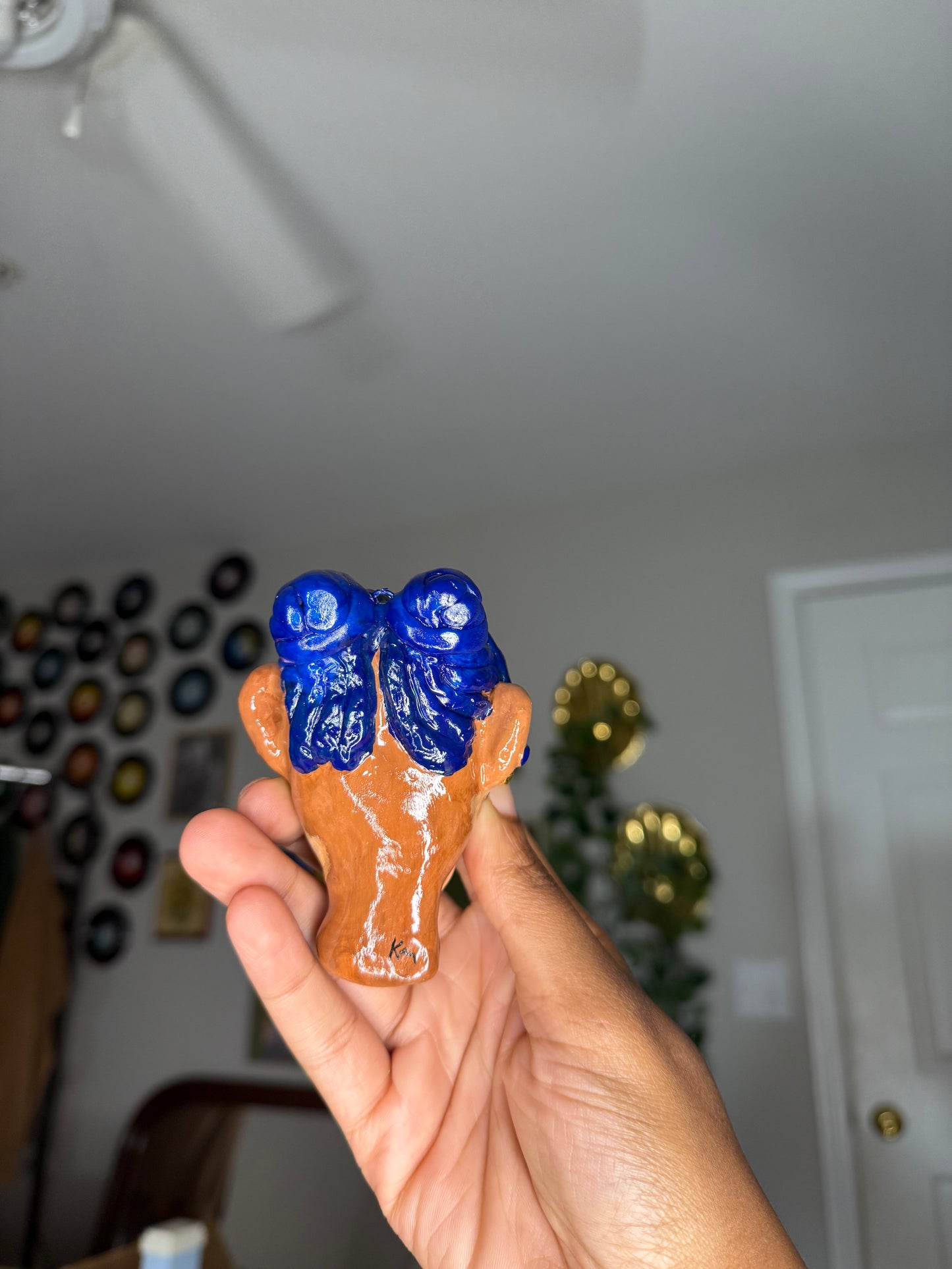 Indigo Bloom Hoodie Keychain