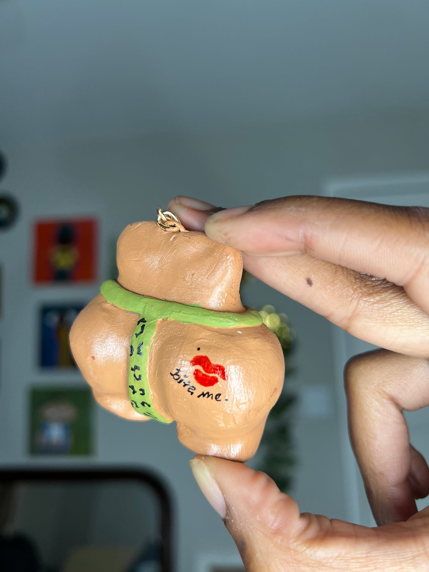 Bite Me Cheeks Keychain