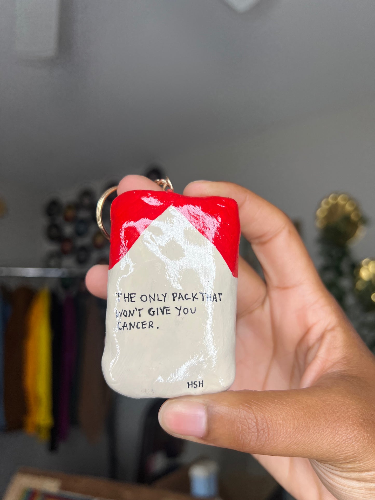 Marlboro Cigarette Pack Keychain